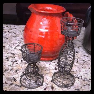 Rustic candle holders